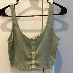 Pacsun Me to We Green Crop Top
